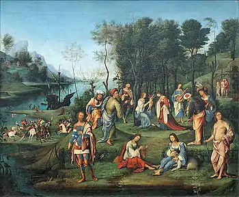 Allegory of Isabella d'Este's Coronation (1505-1506) by Lorenzo Costa.