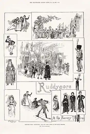 Image 95Scenes of Ruddygore, by Amédée Forestier (restored by Adam Cuerden) (from Wikipedia:Featured pictures/Culture, entertainment, and lifestyle/Theatre)