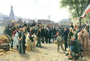 Image 7"Ankunft Seiner Majestät in Saarbrücken" ("His Majesty arriving at Saarbrücken") by Anton von Werner (1877)