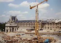The Carrousel du Louvre under construction, 1993
