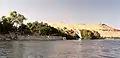 A view to the inbound felucca wharf on El Nabatat Island