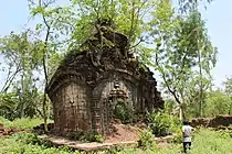 At chala Raghubir temple of the Rai family, laterite built. Picture taken in 2018.