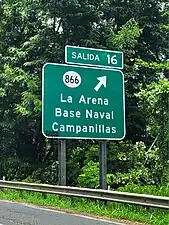 PR-22 east at exit 16 to PR-866 in Sabana Seca barrio