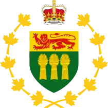 Badge for use by the Lieutenant Governor of Saskatchewan