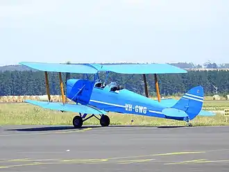Bandicoot Adventure Flights de Havilland Tiger Moth DH.82A VH-GWG taxiing