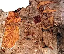 Image 58Baptism of Christ on a medieval Nubian painting from Old Dongola (from History of painting)
