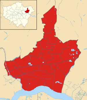 Barking and Dagenham 2014 results map