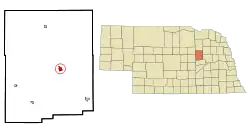 Location of Albion, Nebraska