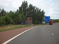Image 7A sign marking entry to Scotland located on the M6 motorway crossing the border of Cumbria. (from North West England)