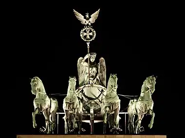 The quadriga at night