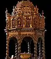 Oak carved baptistry.