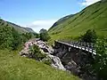 A footbridge across the river
