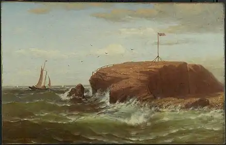 Seconnet Rock, New Bedford, Massachusetts (circa 1865) oil on canvas,  36 x 56.3 cm (14.1 x 22.1 in), Brooklyn Museum, New York City