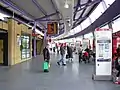 Inside Burnley bus station