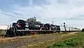 CCGX 4000 and CCGX 4208 leading a train west out of Winnipeg