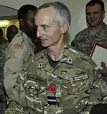 The operational clothing identity patch above the right chest pocket, on MTP uniform.