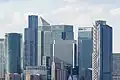 Canary Wharf from Greenwich Park. April 2022.
