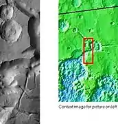 Huge canyons in Aureum Chaos, as seen by THEMIS.  Gullies are rare at this latitude.