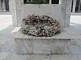 The inscription on the life of Capt. Muhammad Sarwar at his tomb in GT Road near Lahore.