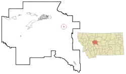 Location of Belt, Montana