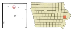 Location of Stanwood, Iowa