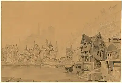 Image 32Set design for Act 3 of La Esmeralda, by Charles-Antoine Cambon (restored by Adam Cuerden) (from Wikipedia:Featured pictures/Culture, entertainment, and lifestyle/Theatre)