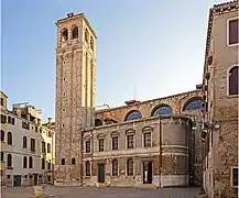 Campanile and church (West exposure).
