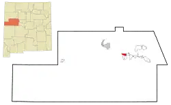 Location of Acomita Lake, New Mexico