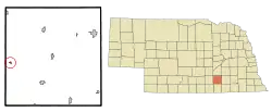 Location of Glenvil, Nebraska