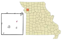 Location of Turney, Missouri