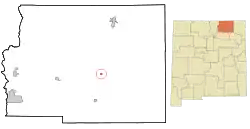Location of Maxwell, New Mexico