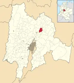 Location of the town and municipality of Nemocón in the Cundinamarca Department