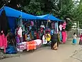 Colorful dresses on Coaker's Walk