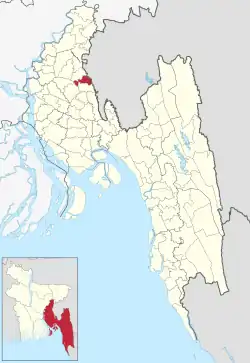 Location of Comilla Adarsha Sadar
