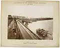 Demolition of the Passerelle in 1905, as seen from the new bridge's viaduct