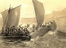 Image 62"Cossacks of Azov fighting a Turk ship" by Grigory Gagarin (from Piracy)