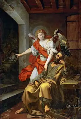 The 2nd dream, by Daniele Crespi, 1620–1630. Back in the Nazareth workshop, but Jesus in the room to the left seems still a baby.