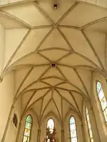 Detail of the vault in main nave and in the chancel