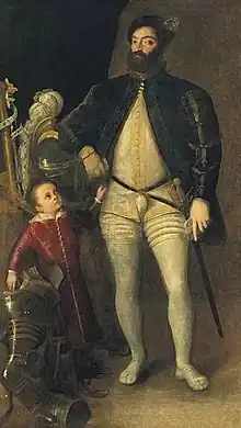 Francesco Maria with the father Guidobaldo II della Rovere