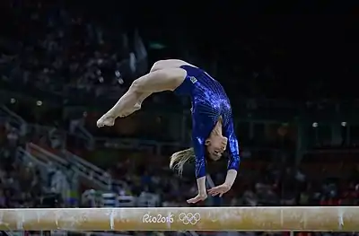 Image 16Balance beamCredit: Fernando FrazãoThe balance beam is a rectangular artistic gymnastics apparatus, as well as the event performed using the apparatus. Pictured is Daniele Hypólito in the final of the women's artistic gymnastics competition at the Rio 2016 Olympic Games, where Brazil finished in 8th place.More selected pictures