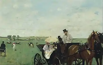 At the Races in the Countryside; by Edgar Degas; 1869; oil on canvas; 36.5 x 56 cm; Museum of Fine Arts (Boston, US)