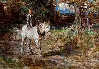 Riding the Farm horse