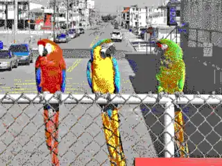 EGA 320 × 200 × 16 colors, CGA compatible  palette.