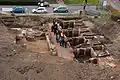 Excavations at the site of the institute.