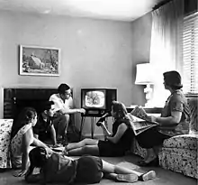 Image 46Family watching TV, 1958 (from History of television)