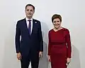 First minister Sturgeon with Prime minister of Belgium, 2021
