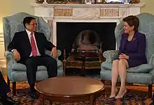 First minister Sturgeon with the Prime minister of Vietnam, 2021
