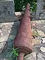 Cannon ball in Fort Gross Fredericksburg at Princess town in the Western Region of Ghana