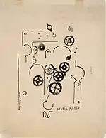 Réveil Matin (Alarm Clock), 1919, ink on paper, 31.8 x 23 cm, Tate, London