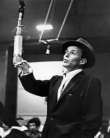 Image 28Frank Sinatra (c. 1955), an early pop album artist (from Album era)
